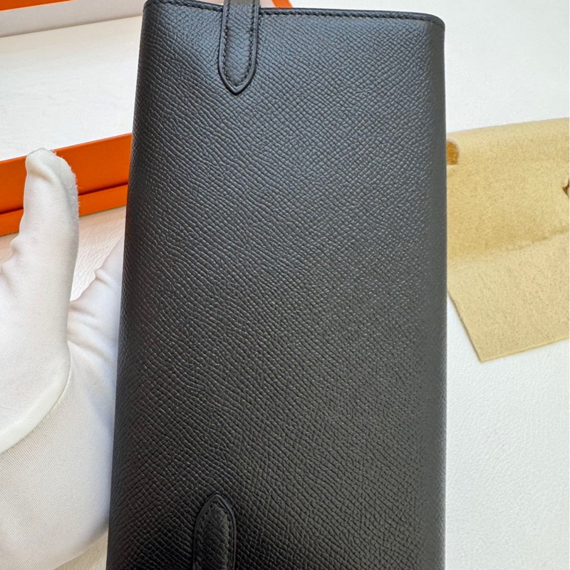 🌈Hermes🧡Kelly Wallet🧡黑色銀扣🌟全新未使用🌟Epsom皮🌟-9