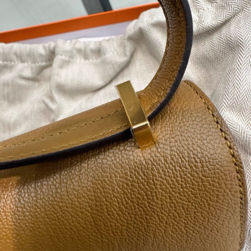 Hermes愛馬仕康康19 全️未使用 牛皮紙色 Epsom皮質+B刻+帶膜+全套-4