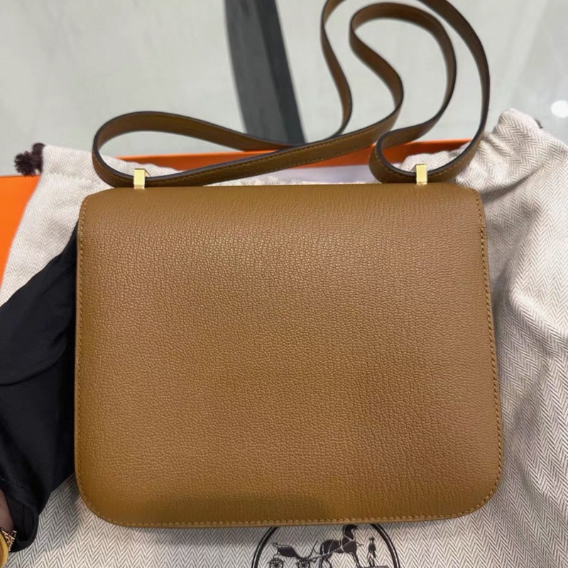 Hermes愛馬仕康康19 全️未使用 牛皮紙色 Epsom皮質+B刻+帶膜+全套-7