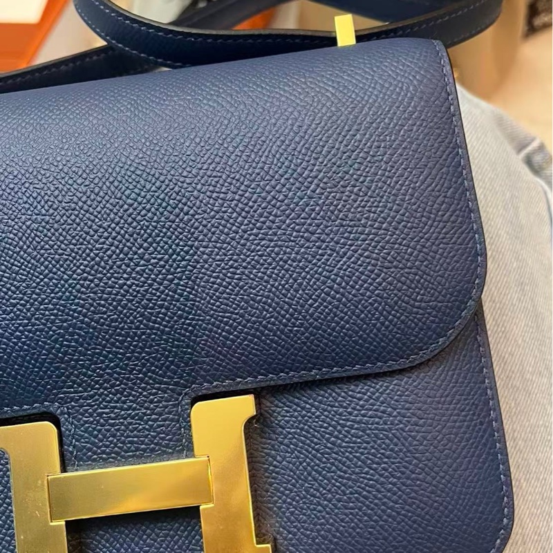 🌈Hermes💙Mini Constance 19💙S4深邃藍金扣🌟99新🌈Epsom皮🌟已Hold🌟-1