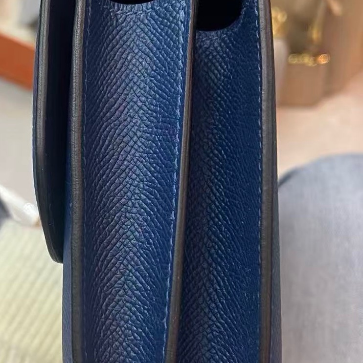 🌈Hermes💙Mini Constance 19💙S4深邃藍金扣🌟99新🌈Epsom皮🌟已Hold🌟-5