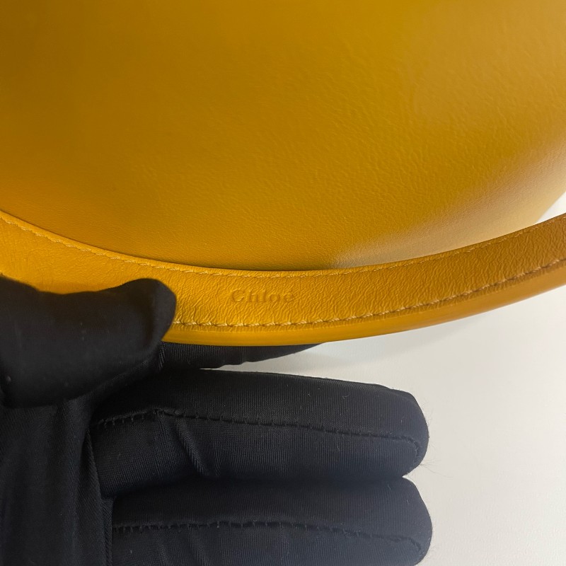 Chloe/克洛伊黃色水桶斜挎包。-18