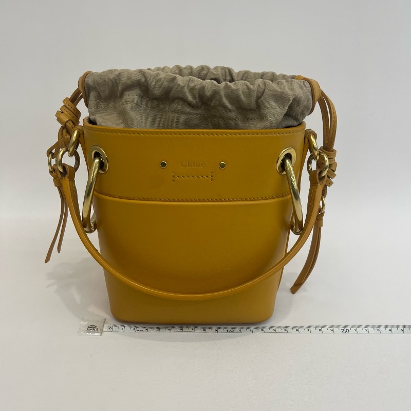 Chloe/克洛伊黃色水桶斜挎包。-19