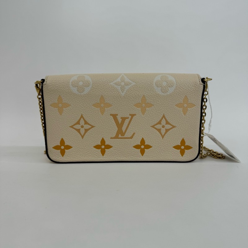Louis Vuitton/路易威登全皮香草黃漸變色三合一芯片款21㎝。-1