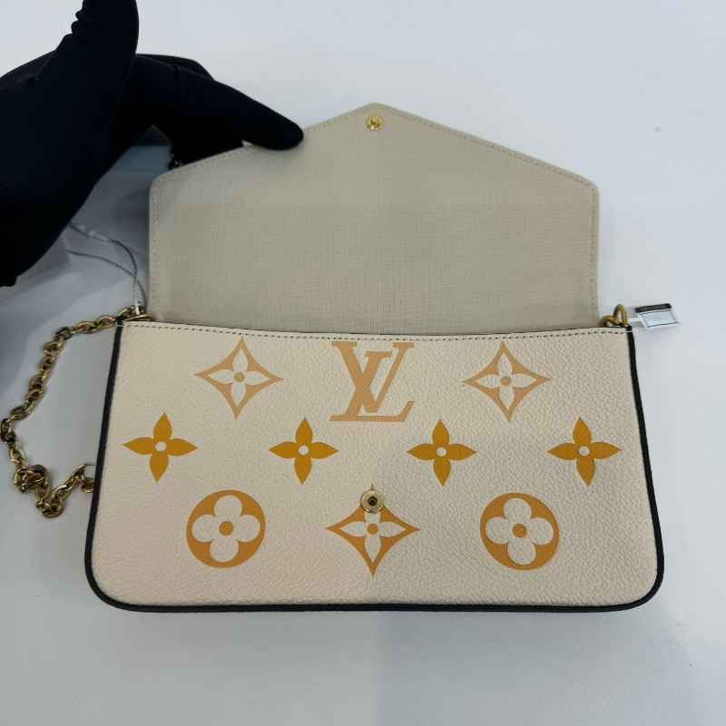 Louis Vuitton/路易威登全皮香草黃漸變色三合一芯片款21㎝。-7