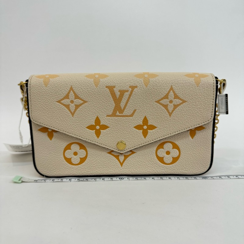 Louis Vuitton/路易威登全皮香草黃漸變色三合一芯片款21㎝。-10