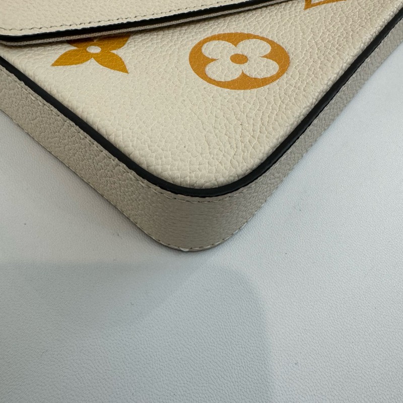 Louis Vuitton/路易威登全皮香草黃漸變色三合一芯片款21㎝。-12