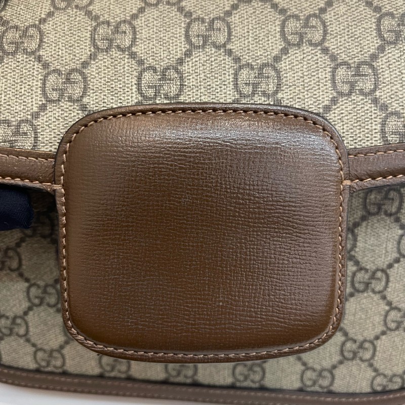 Gucci/古馳1955老花中號單肩斜挎馬鞍包-9