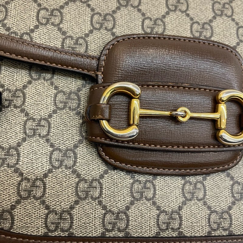 Gucci/古馳1955老花中號單肩斜挎馬鞍包-11