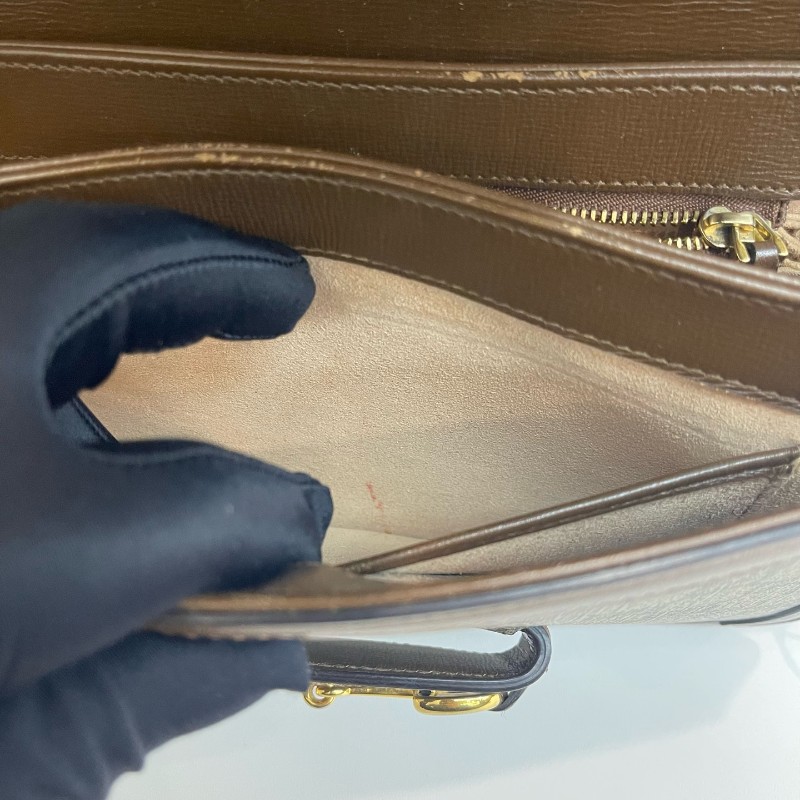 Gucci/古馳1955老花中號單肩斜挎馬鞍包-18