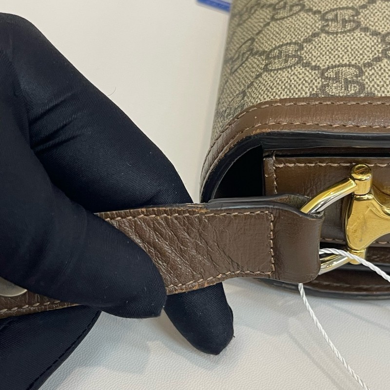 Gucci/古馳1955老花中號單肩斜挎馬鞍包-20