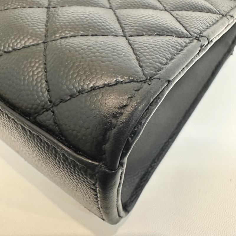 Saint laurent/聖羅蘭荔枝紋牛皮so black中號envelope信封包鏈條單肩斜挎包。-12