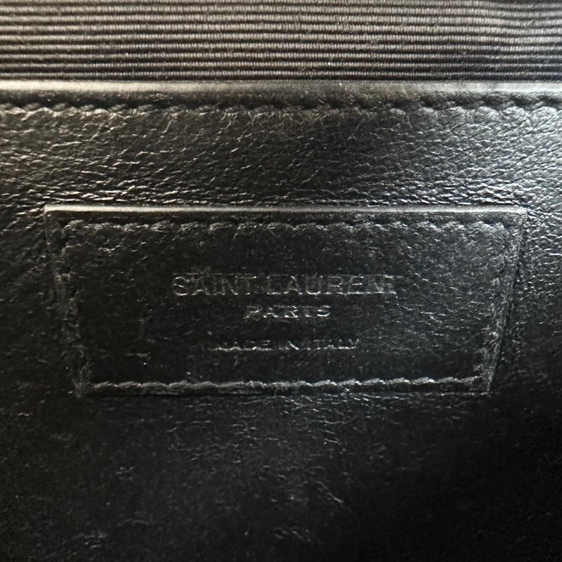 Saint laurent/聖羅蘭荔枝紋牛皮so black中號envelope信封包鏈條單肩斜挎包。-18