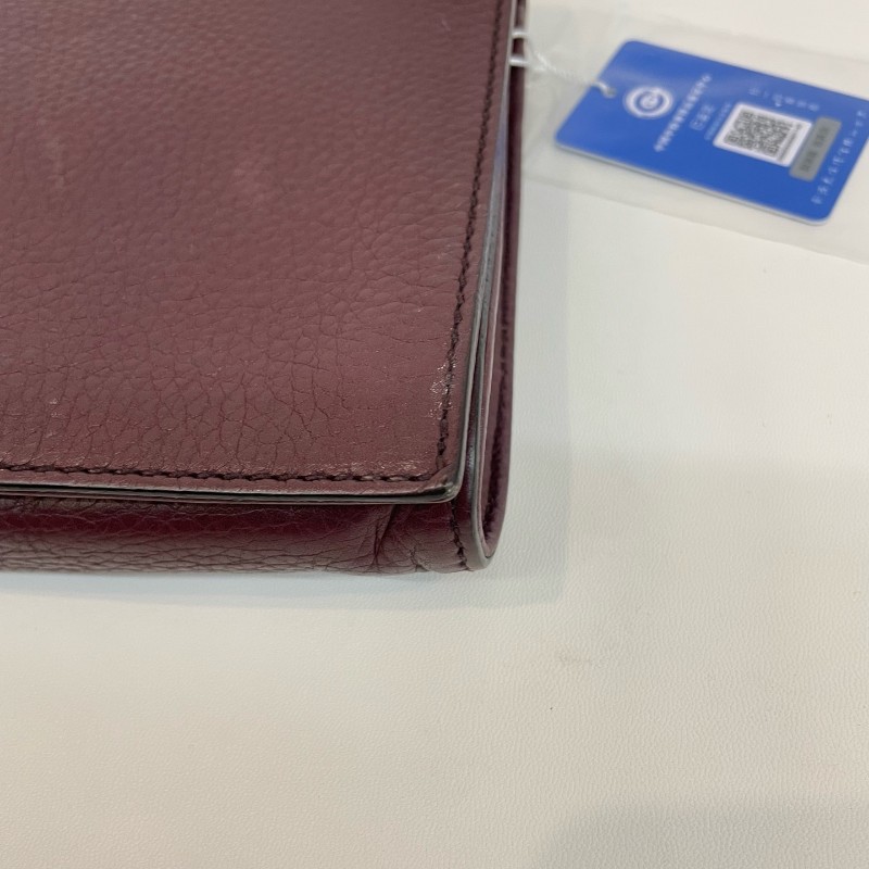 Gucci/古馳紫色荔枝牛皮大G流蘇soho手拿包。-11