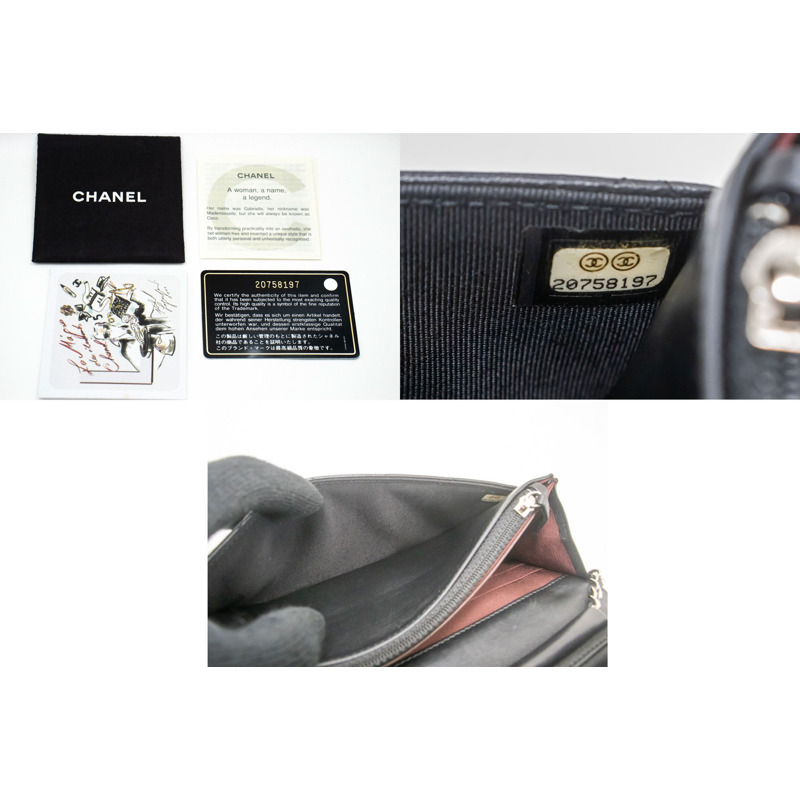【日本直送】香奈兒黑色經典鏈條皮夾 WOC 單肩包 羊皮-8
