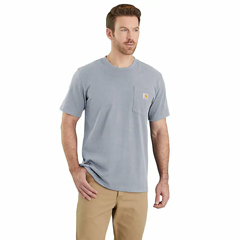 Carhartt - T-Shirt Pocket K87 Heather Grey - 103296 - HEATHER/GREY | size: XS-0