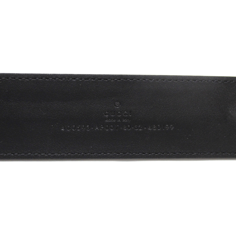 Gucci Black Leather GG Marmont with Maxi GG Belt Size 80-5