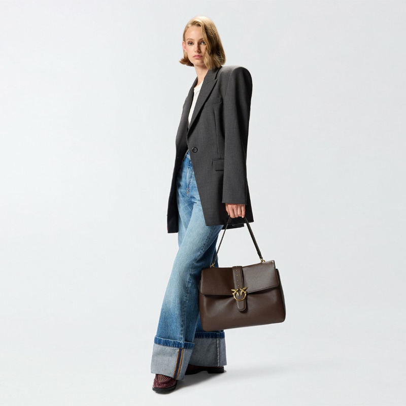 Pinko - Borsa a spalla Love one Marrone - 105067A0QO - MARRONE/CASTANO-ANTIQUE/GOLD-1