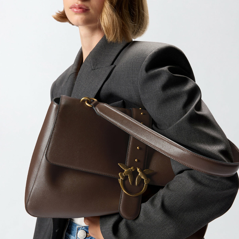 Pinko - Borsa a spalla Love one Marrone - 105067A0QO - MARRONE/CASTANO-ANTIQUE/GOLD-5