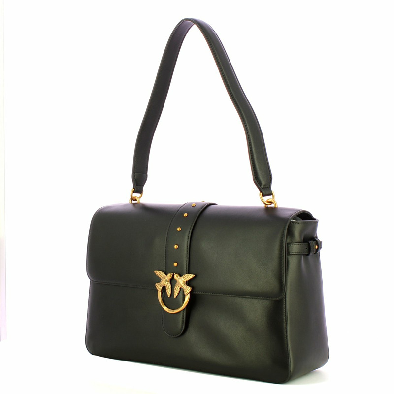 Pinko - Borsa a spalla Love one Nero - 105067A0QO - NERO-ANTIQUE/GOLD-1