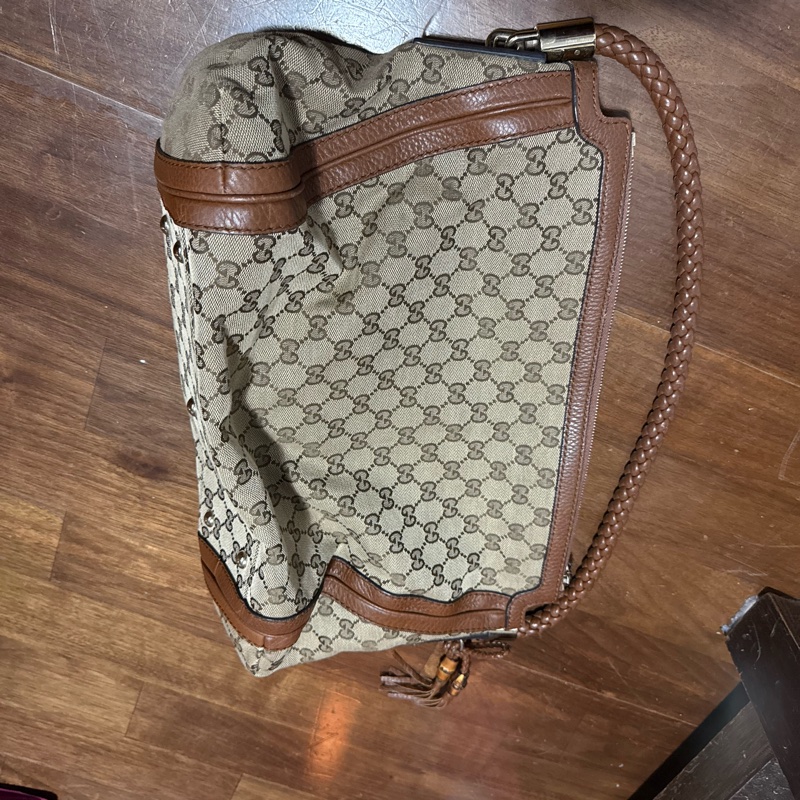 Gucci GG 帆布編織手提包-2