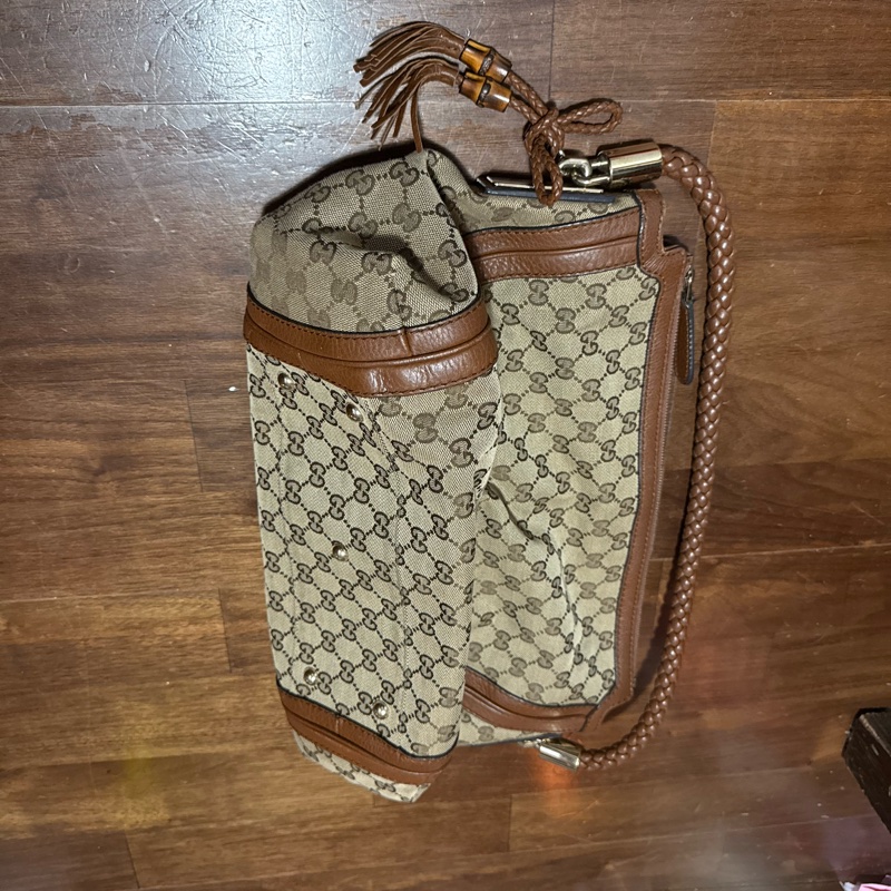 Gucci GG 帆布編織手提包-3