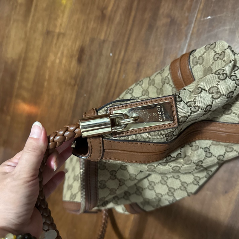 Gucci GG 帆布編織手提包-9