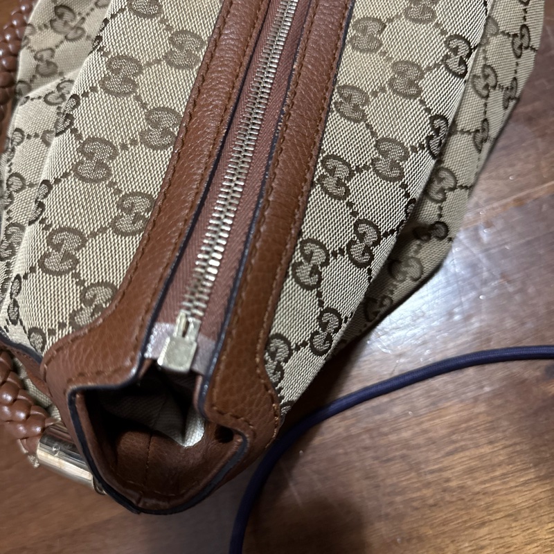 Gucci GG 帆布編織手提包-13