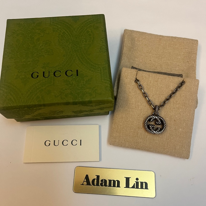 Gucci 經典雙G 扭轉仿舊項鍊-3