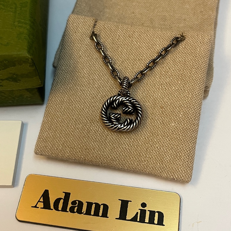 Gucci 經典雙G 扭轉仿舊項鍊-4