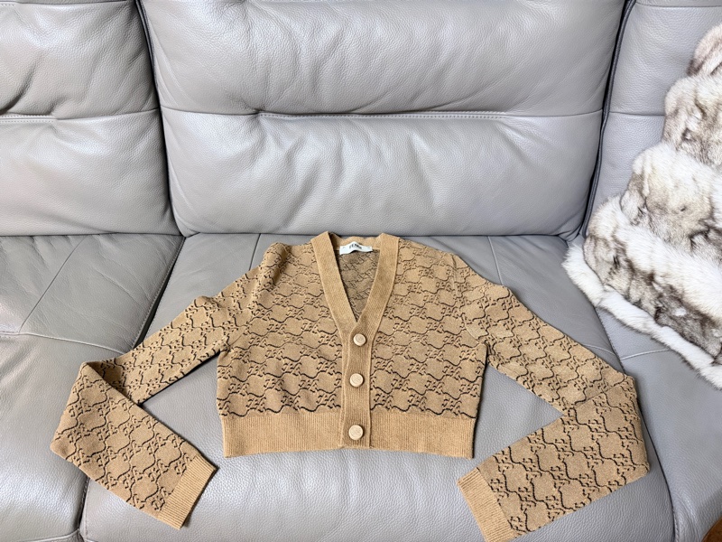 ❤️雙11優惠~11/25止❤️ FENDI經典短板針織上衣-咖色-5