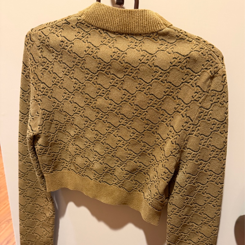 全新閒置FENDI經典短板針織上衣-咖色 全網最低針織外衣🉑送禮狀態-1