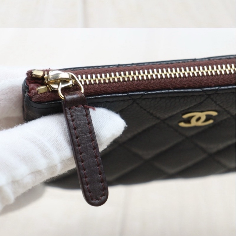 Chanel 拉鍊一字錢包-10