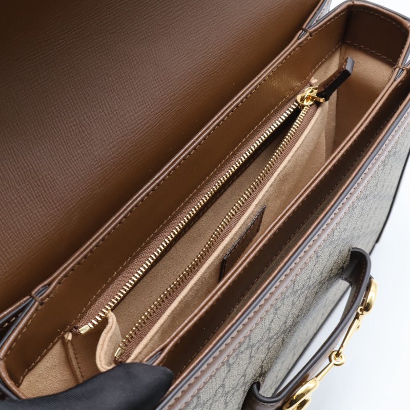 GUCCI Horsebit 1955馬銜釦馬鞍包 - 中號棕-2