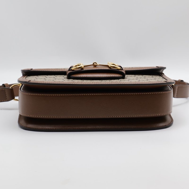GUCCI Horsebit 1955馬銜釦馬鞍包 - 中號棕-5