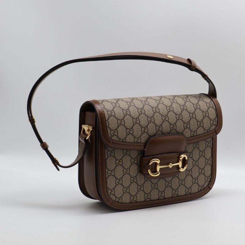 GUCCI Horsebit 1955馬銜釦馬鞍包 - 中號棕-6