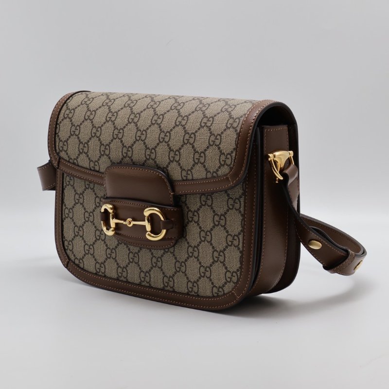 GUCCI Horsebit 1955馬銜釦馬鞍包 - 中號棕-7
