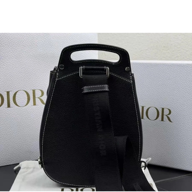 Christian Dior Gallop 斜挎包，黑色皮革單肩包-3