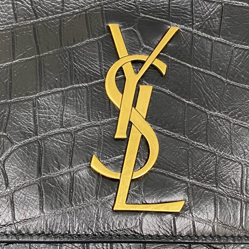 △ Saint Laurent 聖羅蘭 Black Calfskin Chain Shoulder Bag 黑色小牛皮鏈條肩背袋 -257021641-12