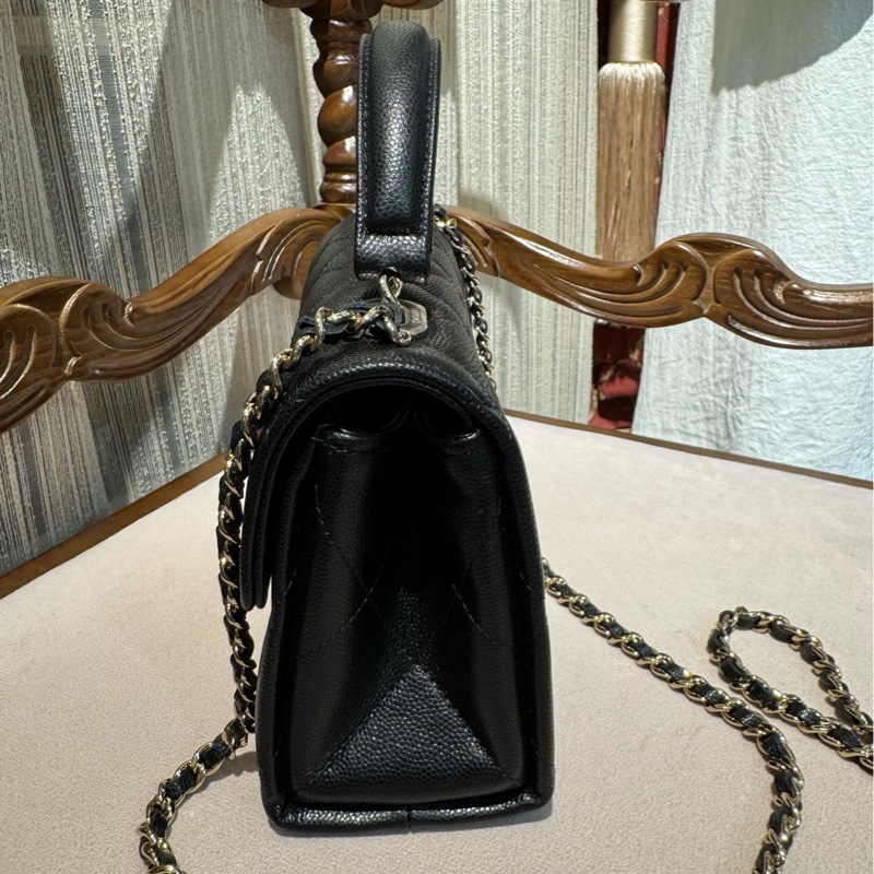 Chanel 25S荔枝牛皮手柄CF 尺寸 19×12×6.5-4