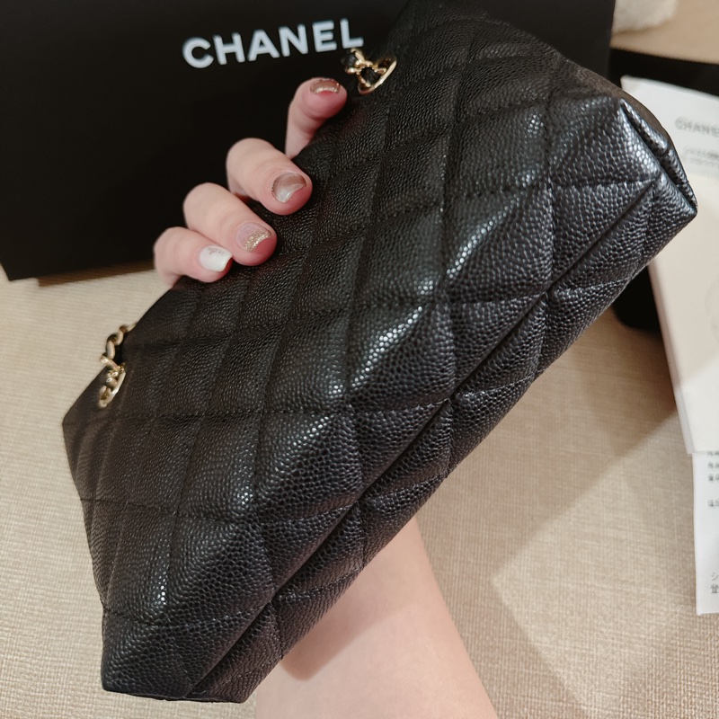 誠可議💖Chanel 25C mini tote 黑金荔枝牛-2