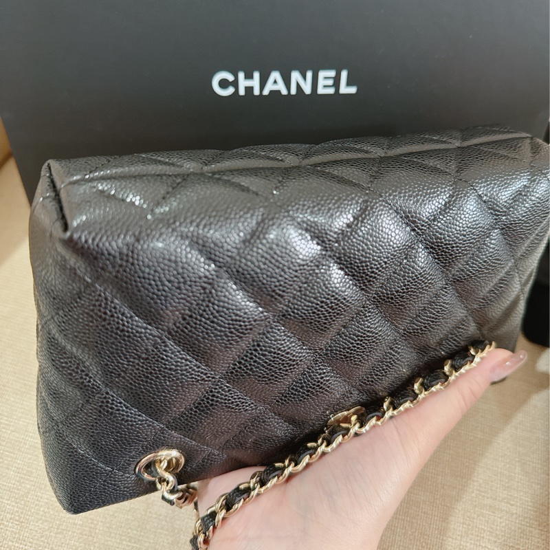誠可議💖Chanel 25C mini tote 黑金荔枝牛-3
