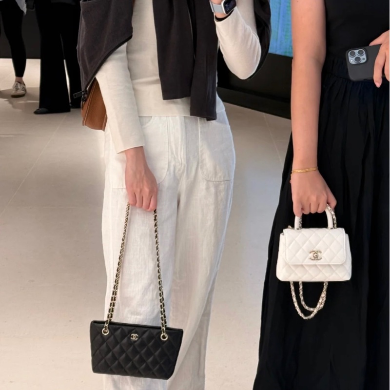 誠可議💖Chanel 25C mini tote 黑金荔枝牛-9