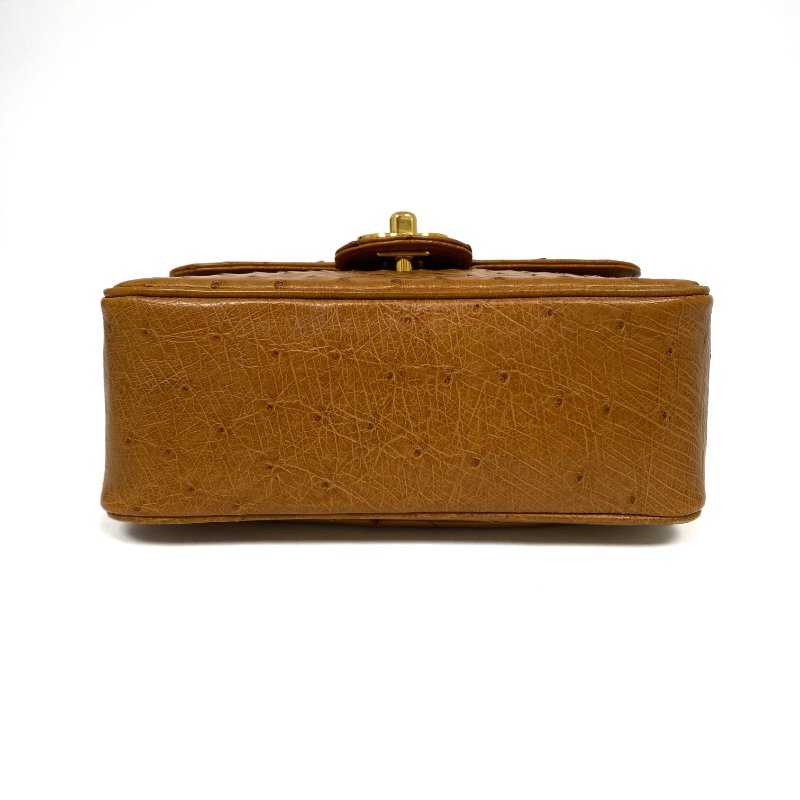 △ Chanel 香奈兒 Brown Ostrich Leather Chain Shoulder Bag No.0 啡色鴕鳥皮鏈條肩背袋 No.0 -257021609-5