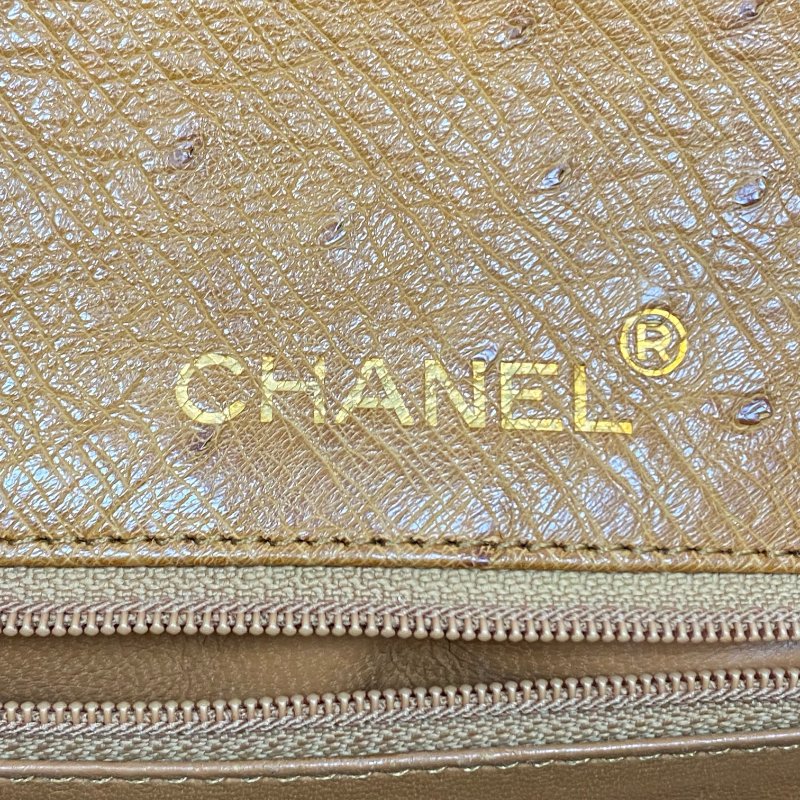 △ Chanel 香奈兒 Brown Ostrich Leather Chain Shoulder Bag No.0 啡色鴕鳥皮鏈條肩背袋 No.0 -257021609-15