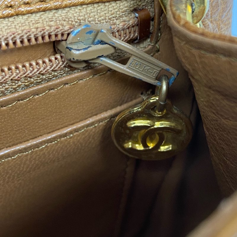 △ Chanel 香奈兒 Brown Ostrich Leather Chain Shoulder Bag No.0 啡色鴕鳥皮鏈條肩背袋 No.0 -257021609-16