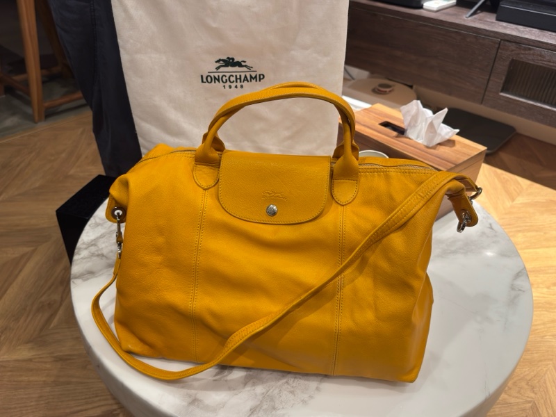 Longchamp小羊皮手提/斜背兩用包(大)-2