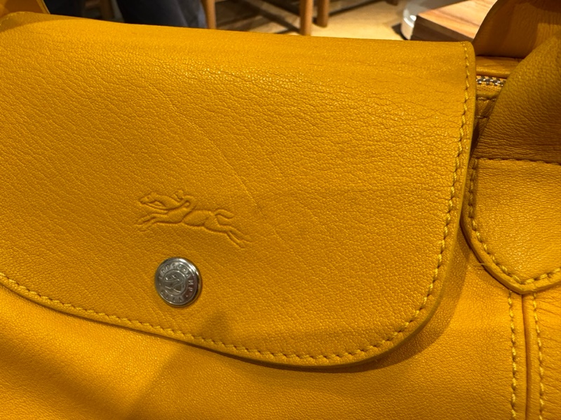 Longchamp小羊皮手提/斜背兩用包(大)-5