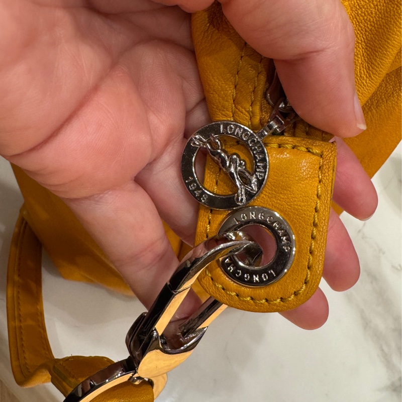 Longchamp小羊皮手提/斜背兩用包(大)-17