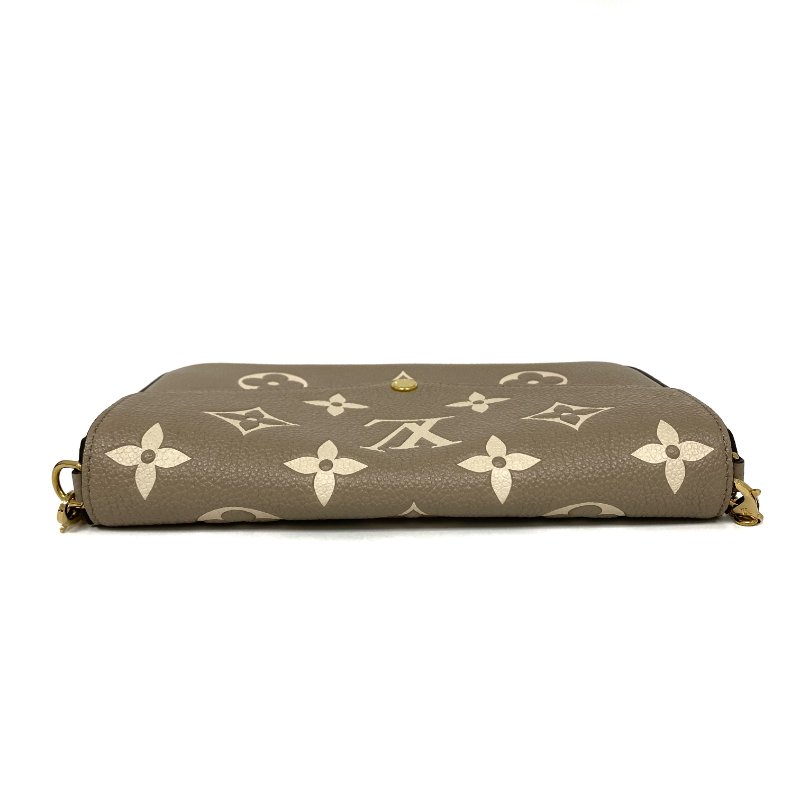 △ Louis Vuitton 路易威 Pochette Felicie Beige Empreinte Calfskin Monogram Chain Cross-body Bag M69977 淺褐色壓花牛皮花紋鏈條斜背袋 M69977 -257021458-6